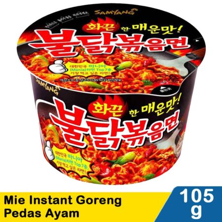 Samyang Mie Instant Goreng Pedas Ayam 105g cup