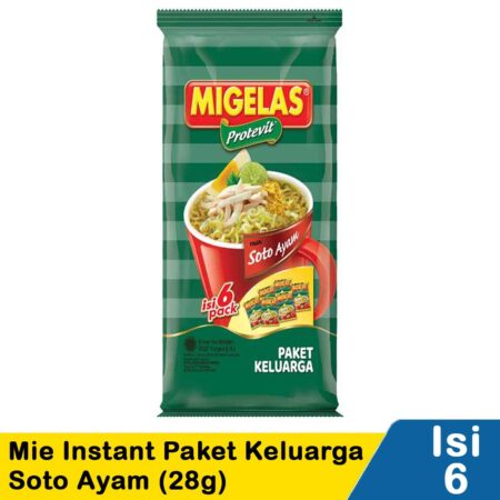 Migelas Mie Instant Paket Keluarga Soto Ayam 6x28g