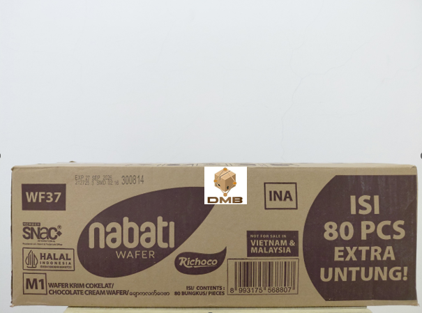 Nabati Wafer Coklat 53.5g 2000s [1krt=80 pcs]
