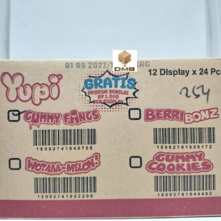 Yupi Gummy Fang [1krt=12box, 1box=24pcs]